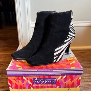 Black and White Ankle Boots